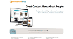 Desktop Screenshot of networkedblogs.com